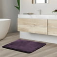 thumbnail image 7 of Nestl Absorbent Memory Foam Bath Mat Set Bathroom Rug, Purple, 17"x24", 7 of 7