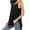 Black, variant on Plus Size Bodycon Tank - Summer Spaghetti Strap Tunic Top, Casual Loose Fit Sleeveless Blouse for Curvy Figures (Black | XXL)