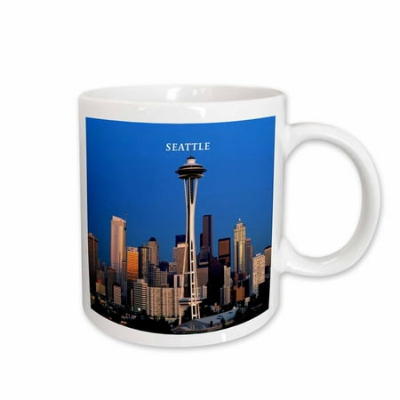 

3dRose Seattle Space Needle Ceramic Mug 15-ounce