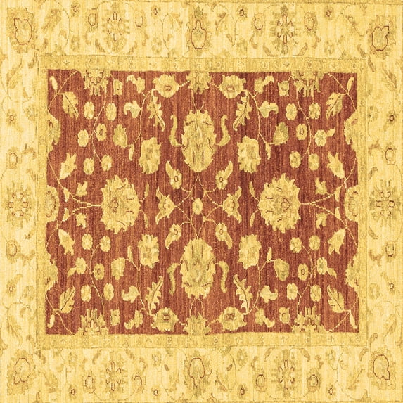 Ahgly Company Indoor Square Oriental Brown Traditional Area Rugs, 6' Square