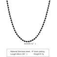 thumbnail image 5 of VNOX Tag Chain Necklace - Stainless Steel Military Tag Chain for Men Women Bead Ball Necklace 24-28 Inches, 5 of 5