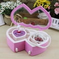 thumbnail image 1 of EGNMCR Double Heart Dancing Girl Music Box Music Clockwork Jewelry Box Jewelry storage, 1 of 8