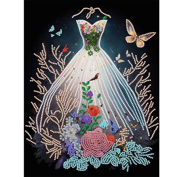 5D DIY Kit Con Forma Especial Parcial Vestido Novia (YXC622)