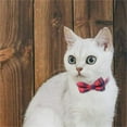 thumbnail image 5 of Kitten Collar Adjustable Pet Neck Strap Plaid Cat Collar with Bow Tie Bell Safety Buckle Cute Plaid Pattern Pet Accessory for Cats Small Dogs, 5 of 5