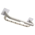 thumbnail image 2 of Wall Mounted Towel Rack Bathroom Kitchen Hand Towels Double Bar Foldable Office Hotel Organizing Holder Accessories White, 2 of 10