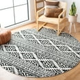 thumbnail image 2 of SAFAVIEH Tulum Lakisha Oriental Area Rug, Ivory/Black, 12' x 12' Round, 2 of 7