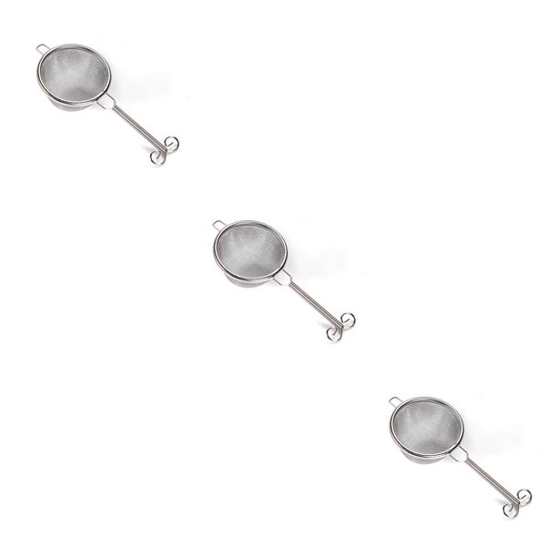 Matsuzay Colador de acero inoxidable, malla de mano, herramientas de cocina, suministros, filtro, escurridor, tamiz, accesorio para té, Type1 NO1