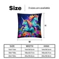 thumbnail image 5 of Robot Unicorn Attack Stylish Velvet Throw Pillow Covers Set of 2 with Unique Patterns for Bed Pillow - 16x16, 18x18, 20x20 Inches for Various Occasions, 5 of 6
