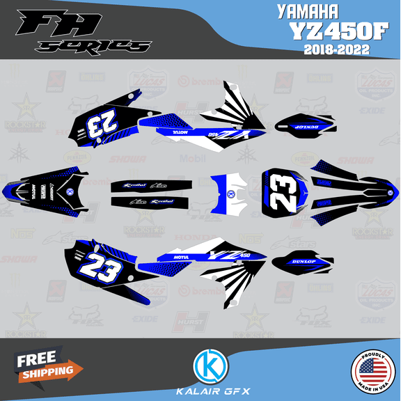 Kalair GFX Graphics Kit for Yamaha YZ450F (2018-2022) Fh Series