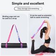thumbnail image 3 of Tapis de Yoga Transport Grande Couverture Sangle Imprimée Élastique Élastique Exercice Ceinture Anti-Déchirure Sangle Réglable Équipement d'Épaule Extensible Bleu, 3 of 9