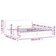 thumbnail image 4 of vidaXL Bed Frame with Headboard Dark Grey 193x203 cm Fabric, 4 of 5