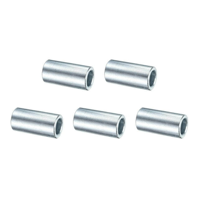 5 Packs Galvanized Steel Spacer 1/2" Bore x 3/4" OD x 1-1/2" Length