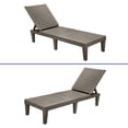 thumbnail image 6 of ModFusion Taupe Resin Outdoor Chaise Lounge, Light & Sturdy Loungers for Poolside, Adaptable Backrest, Sturdy & Lightweight, 6 of 7