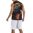 thumbnail image 2 of Xecao Cool Tiger print basketball shirt for both men and women, a unisex basketball jersey perfect for theme parties-Small, 2 of 6