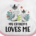 thumbnail image 4 of Inktastic Zebra My Grandpa Loves Me Boys or Girls Baby Bib, 4 of 4