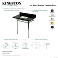 thumbnail image 4 of Kingston Brass KVPK36227K8SQ6 Imperial 36" Black Granite Console Sink with Stainless Steel Legs (8-Inch, 3-Hole), Black Granite/Polished Nickel, 4 of 4