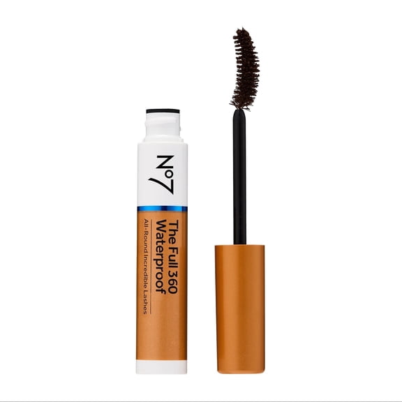 No7 The Full 360 Waterproof Mascara, Brown/Black, 0.2 oz