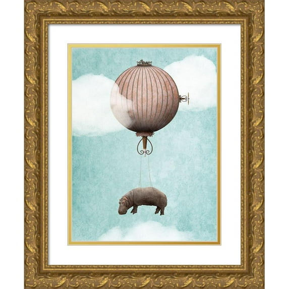 Noblin, Greg 12x14 Gold Ornate Wood Framed with Double Matting Museum Art Print Titled - Special Delivery