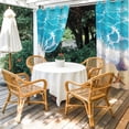 thumbnail image 2 of Coastal Beach Outdoor Curtains for Patio Waterproof,Windproof Privacy Curtains with Weighted Bottom,Nautical Ocean Starfish Shells Sea Waves Outside Drapes for Picnic Garage Yard 54"x84" 1 Panel, 2 of 8
