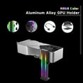 thumbnail image 2 of Aluminum Alloy Vertical Graphics Card Holder, ARGB, 5V3PIN Interface, Bottom With Magnetic Suction, GPU Bracket. black, 2 of 6