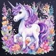thumbnail image 3 of CafePress - Adorable Floral Unicorn T Shirt - Women's V-Neck Dark T-Shirt, 3 of 4