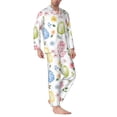 thumbnail image 2 of Naloa Easter Egg3 Men’s Pajamas Set - Long Sleeve Button Down Sleep Shirt and Pajama Bottoms Sleepwear Set-, 2 of 7