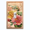 thumbnail image 1 of Metal Light Switch Plate Outlet Cover Beige Floral Leaf Letter Damask FLW053, 1 of 13