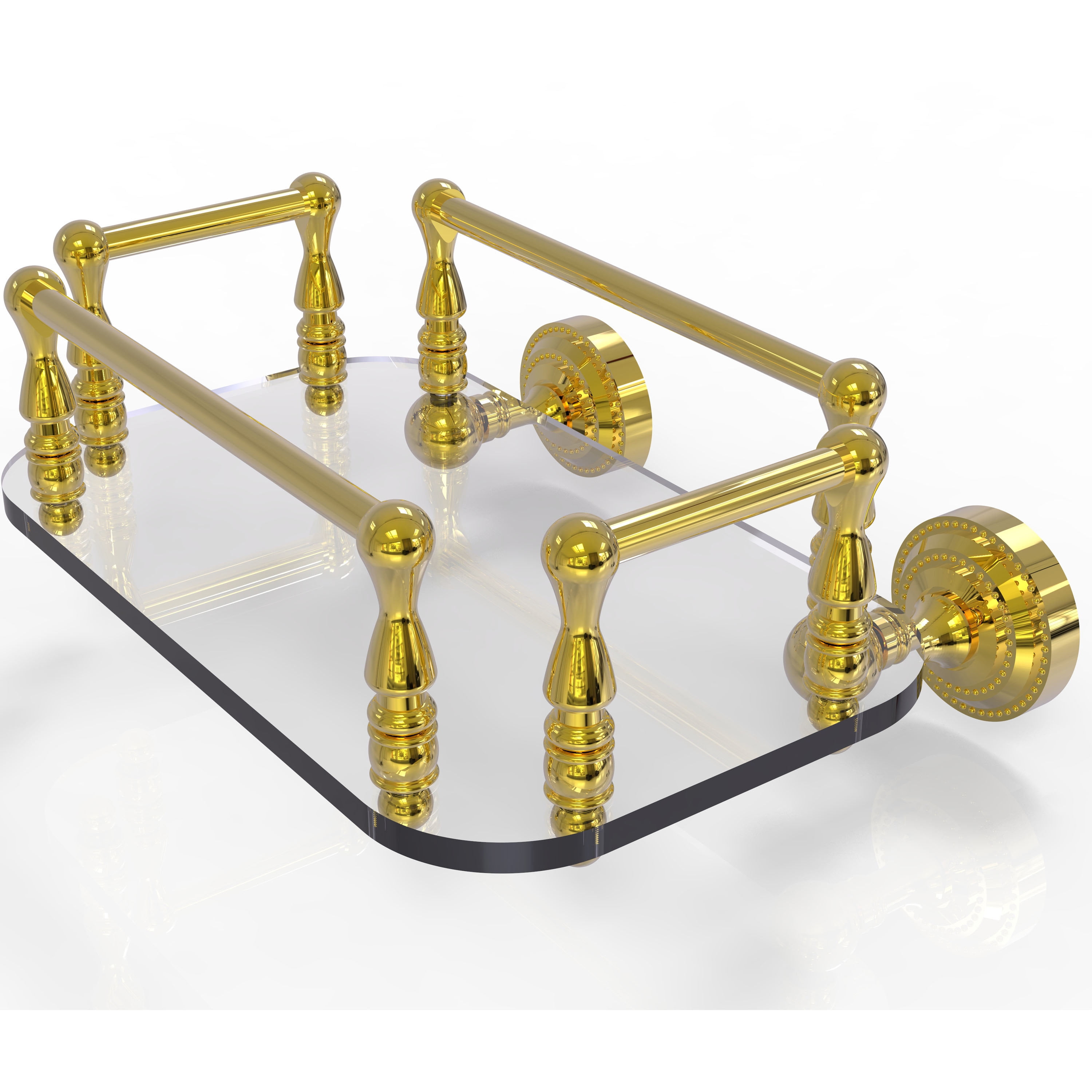 Dottingham Collection Wall Mounted Glass Guest Towel Tray