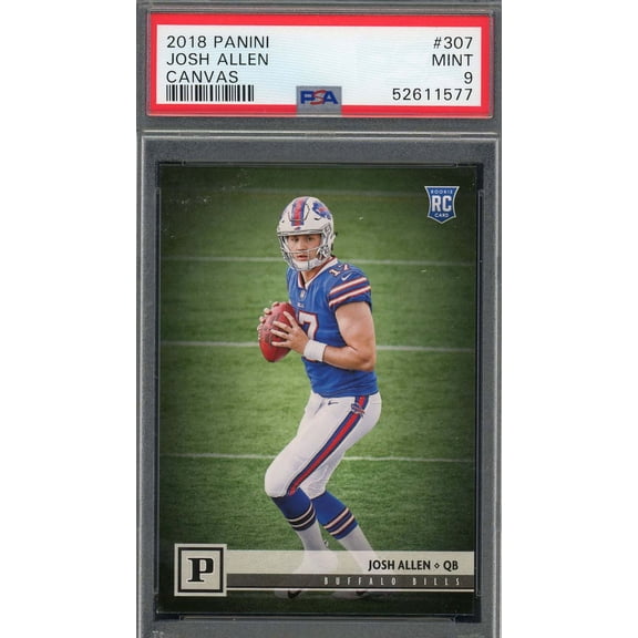 Josh Allen 2018 Panini Canvas Football Rookie Card RC #307 Graded PSA 9