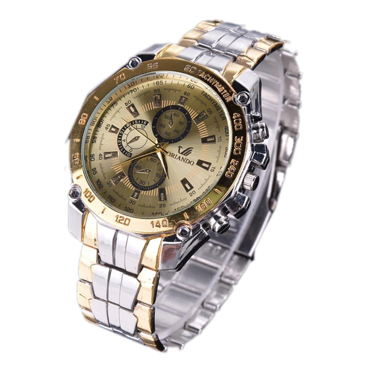 Fashion Stainless Steel Luxury Sport Analog Quartz Clock Men\'s Wrist ...