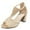 A-Beige142, variant on Womens Block Heel Ankle Strap Sandals Minimal Solid Nude T Cutout Back Zip And Slingback Open Toe Summer Evening Party Ladies Sandals