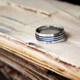 thumbnail image 2 of Ringmasters Azure Stripes Stainless Steel Choose the Right CTR Ring Size 7.5, 2 of 7