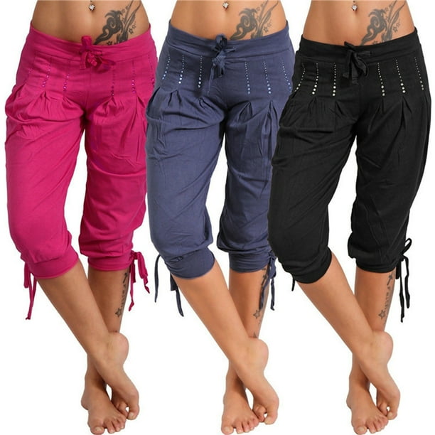 Plus size shop drawstring capris