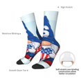 thumbnail image 4 of Gukieu Cute Gnomes in USA Print Contrast Color Mid-calf Socks, Sweat-wicking Athletic Socks, Unisex Clothing Accessories, 4 of 6