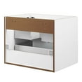 thumbnail image 6 of Wall Mount Sink Vanity Cabinet, White, Wood, Hotel Bedroom Bathroom, Modern Contemporary HB33627, 6 of 9