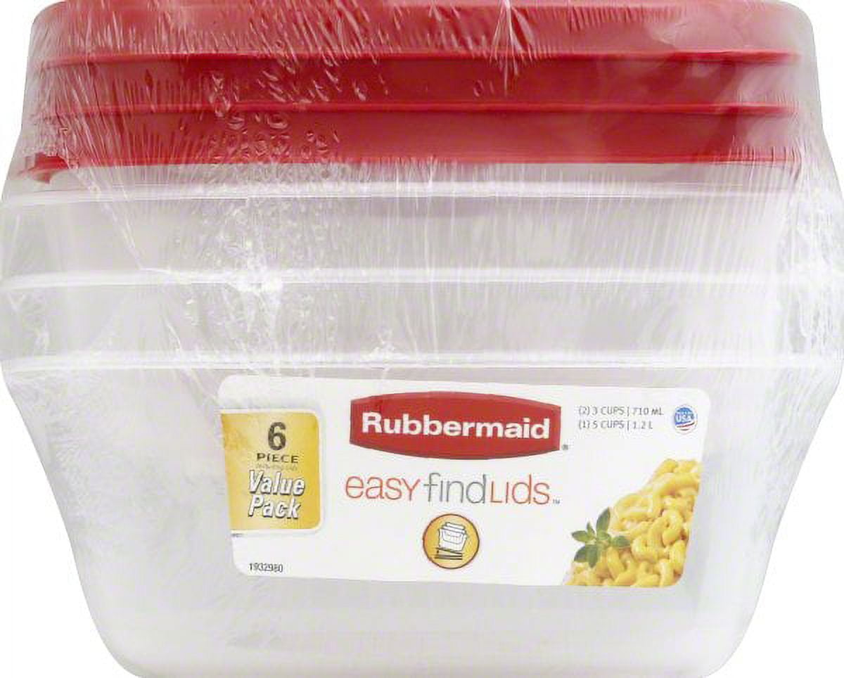 Rubbermaid Easy Find Lids Food Storage Container 14 cup Racer Red