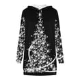 thumbnail image 4 of Holloyiver Women’s Dresses Summer 2023 s Casual With Pocket Christmas Print Long Sleeve LooseHooded Dress S-2XL, 4 of 4