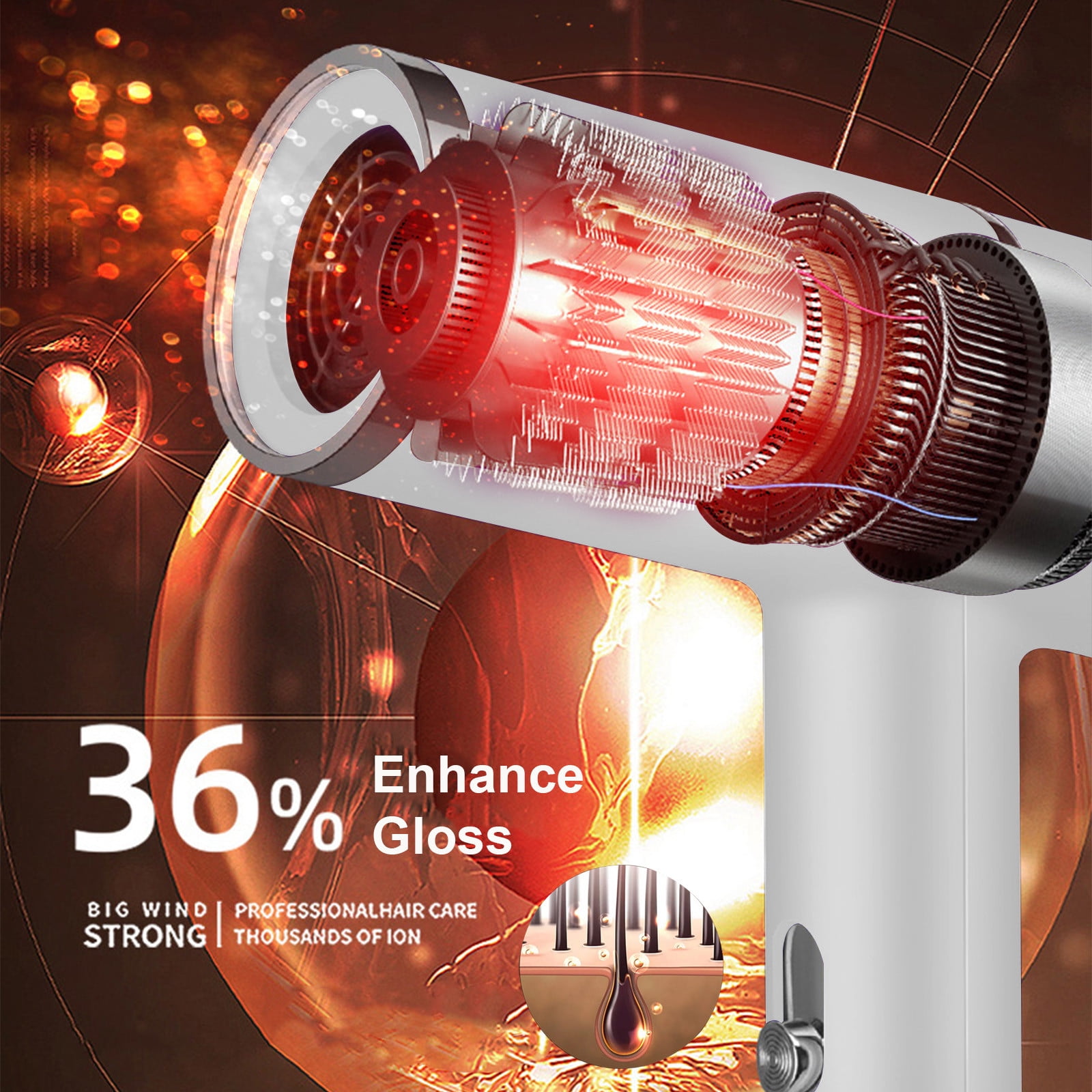 Plasma Ion Hair Dryer with Diffuser for Curly Hair Professional High Speed Blow Dryer with Plasma Ion 800W Foldable Travel Hairdryer Fast Drying for Women Men
