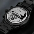 thumbnail image 5 of I Hooked The Best Dad Gift For Father Engraved Black Chronograph Watch, 5 of 7