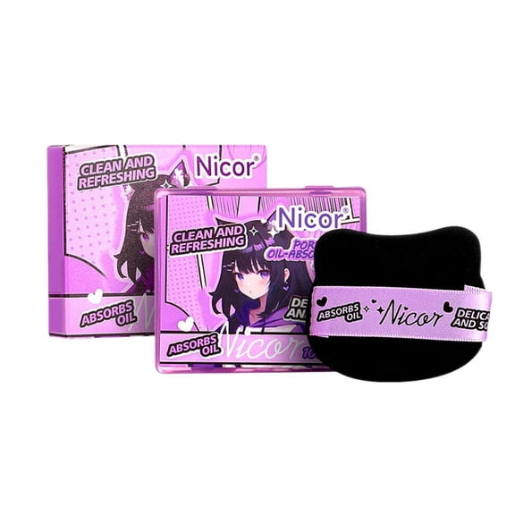 100-Pack Oil Absorbing Tissues With Mirror For On-The-Go Makeup Touch-Ups And Shine Control