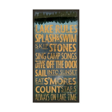 Trademark Fine Art 'Lake Rules' Canvas Art by Art Licensing Studio