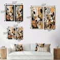 thumbnail image 4 of Designart "Terracotta Retro Wildflowers Illustration I" Abstract Botanicals Framed Wall Art Set Of 2 - Modern Brown Framed Canvas Set For Living Room Decor, 4 of 6