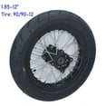 thumbnail image 3 of 1.85-12"Dirt Bike Rear Wheel Aluiminum Rim Circle With 90/90-12 Road Tire CRF KLX Kayo BSE Pit Bike Motorcycle Motocross, 3 of 7