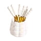 thumbnail image 1 of Juego de tenedor y cuchara para frutas, portátiles, bonitos palillos para frutas, cucharas, tenedores para aperitivos Blanco, 1 of 9