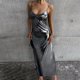 thumbnail image 3 of Mujeres Color sólido Wrap Camis Sling Backless Sin mangas con cuello en V Vestidos OAVQHLG3B Store lin121212, 3 of 4