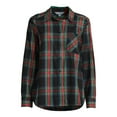 thumbnail image 3 of Time and Tru Women's Button Down Flannel Shirt with Long Sleeves, Sizes XS-3XL, 3 of 6