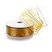 thumbnail image 3 of Ribbon Traditions 1.5" Wired Sheer Organza Ribbon Old Gold 50 Yards, 3 of 4