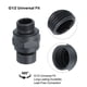 thumbnail image 3 of Conector de ducha Uxcell, junta de bola para cabezal de ducha, válvula de control de flujo de latón G1/2, adaptador de ducha ajustable, regulador de válvula de control de flujo de agua, negro mate, 3 of 6