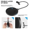 thumbnail image 2 of Double Layer Recording Anti-spray Studio Microphone Hood Windproof Anti-break Tone (large Diameter 15.5cm) For Recording Studio (black), 2 of 5