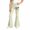 3Light Green22, variant on WERYOUNG School Uniform For Girls Elastic Waist Bow Graphic Flared Leg Trousers Kids Slim Fit Back To School Pants 5-6 Years